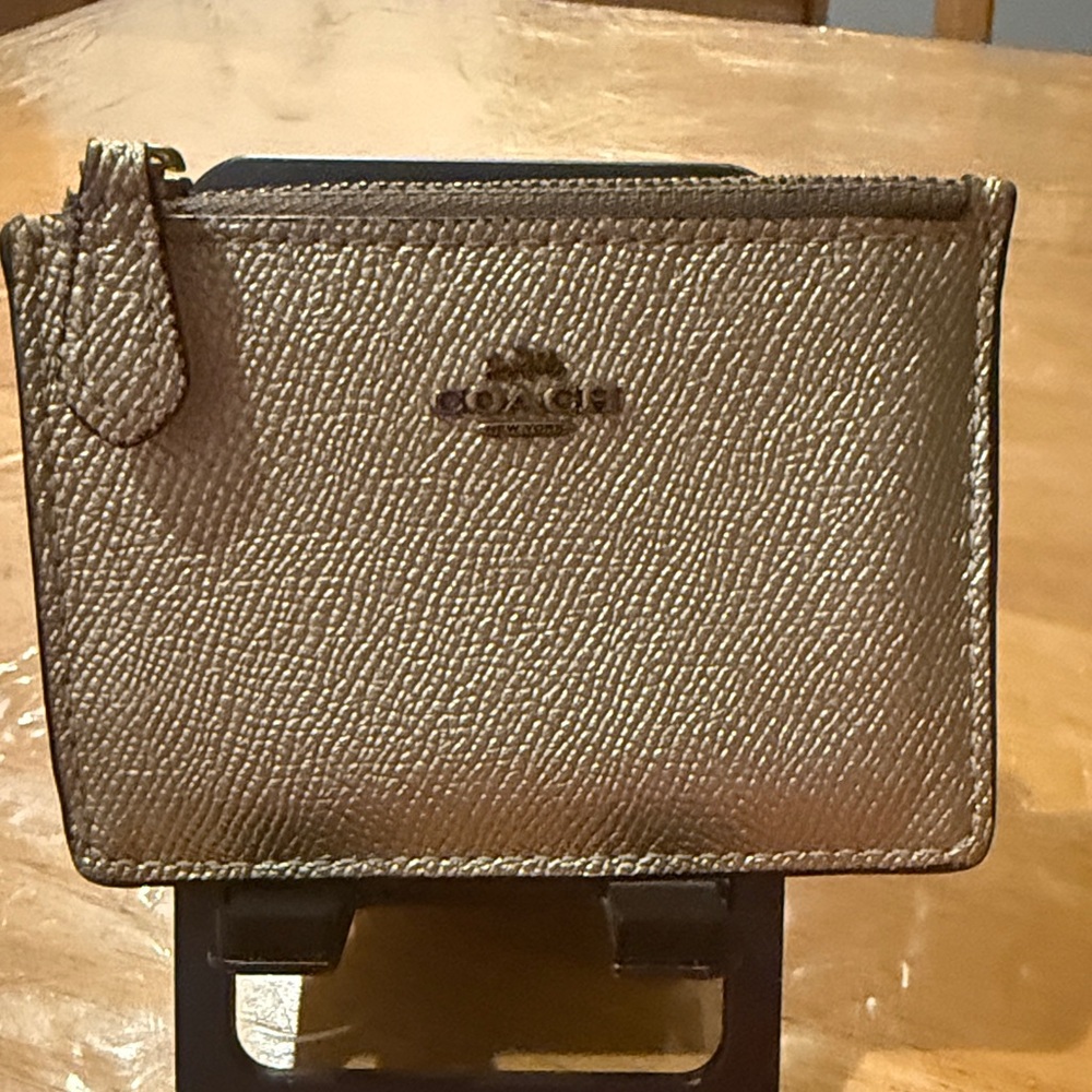 Coach Metallic Gold Leather Pouch